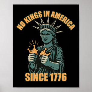 No Kings In America Anti Ice Trump Statue Of Liber Poster