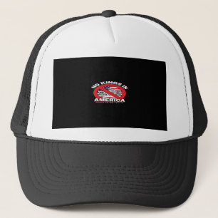 No Kings In America Anti-Monarchy Patriotic Design Trucker Hat