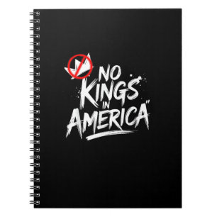 No Kings In America Anti-Monarchy Vintage Style Notebook