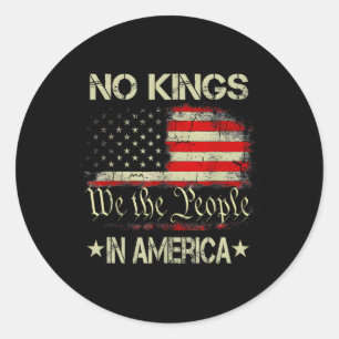 No Kings In America Anti Trum  Classic Round Sticker