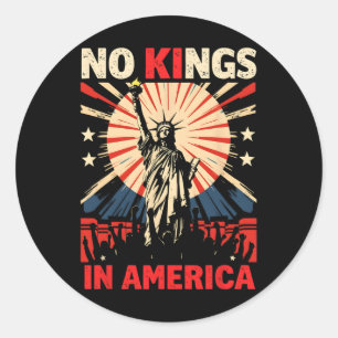 No Kings In America Anti Trump 3  Classic Round Sticker