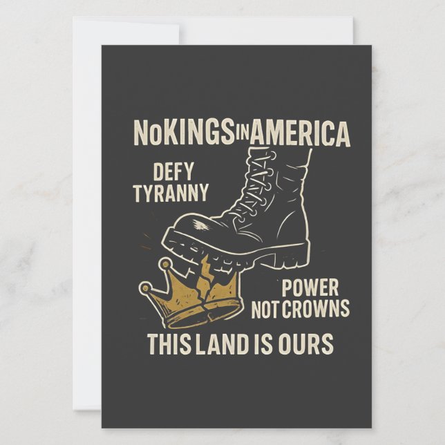 No Kings in America Anti-Trump 4th of July  Invitation (Front)