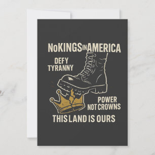 No Kings in America Anti-Trump 4th of July Invitation