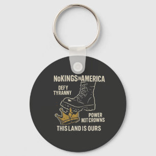 No Kings in America Anti-Trump 4th of July  Key Ring