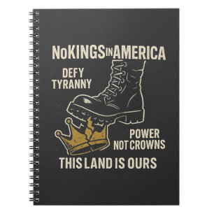 No Kings in America Anti-Trump 4th of July Notebook