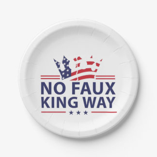No Kings In America Anti Trump Anti Fascism Paper Plate