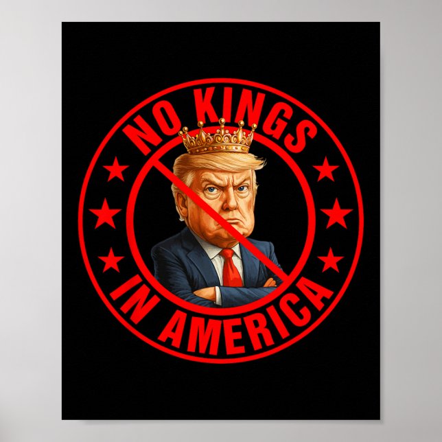 No Kings In America Anti-trump Protest  Poster (Front)