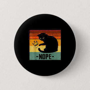 No Kings In America Black Cat Funny Cat Kicking Cr 6 Cm Round Badge