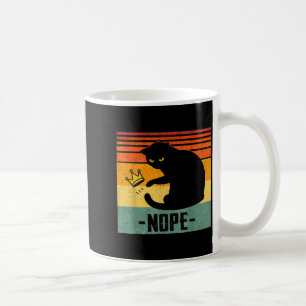 No Kings In America Black Cat Funny Cat Kicking Cr Coffee Mug