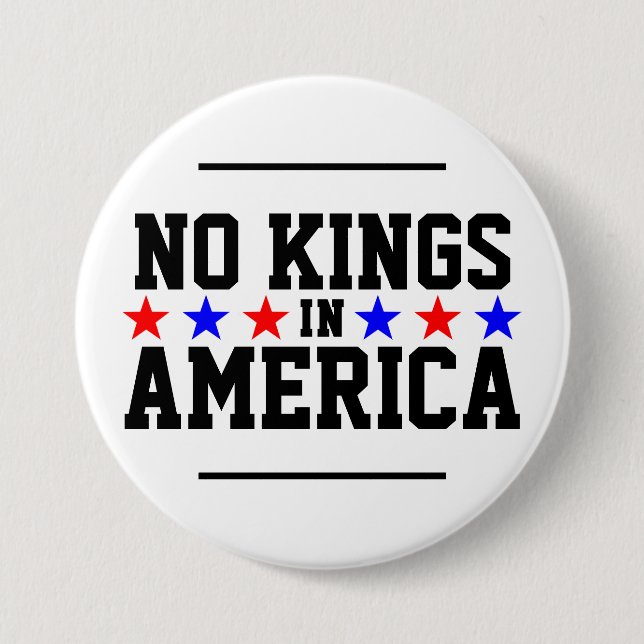No Kings in America Button (Front)