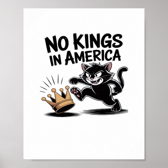 No Kings In America Classic Bold Casual Poster (Front)