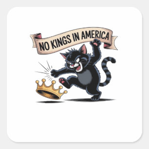 No Kings In America Classic Creative Style Square Sticker