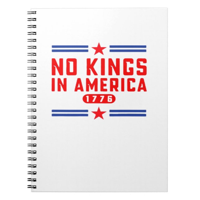 No Kings In America Classic Minimal Clean Notebook (Front)