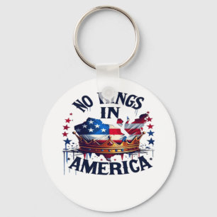 No Kings In America Classic Retro Cool Key Ring