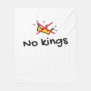 No Kings In America Classic Retro Style Fleece Blanket