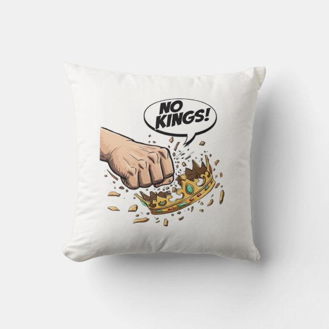 No Kings In America Creative Design Cushion (Front)