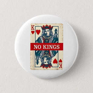 No Kings in America Democracy Protest  6 Cm Round Badge