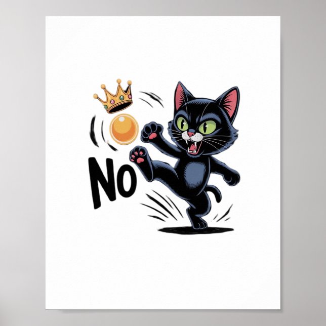 No Kings In America Essential Minimal Clean Poster (Front)