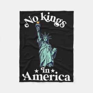 No Kings In America Flag Protest Save Democracy 17 Fleece Blanket
