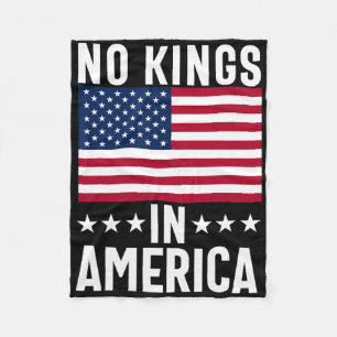 No Kings In America Flag Protest Save Democracy 18 Fleece Blanket