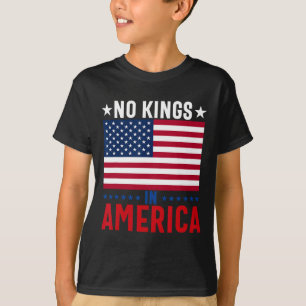 No Kings In America Flag Protest Save Democracy 5  T-Shirt