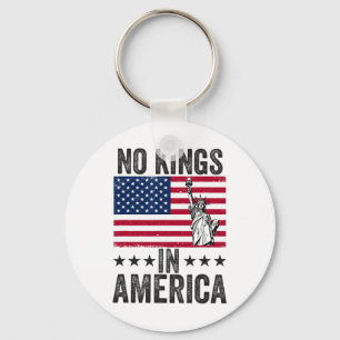 No Kings In America Flag Protest Save Democracy 6  Key Ring