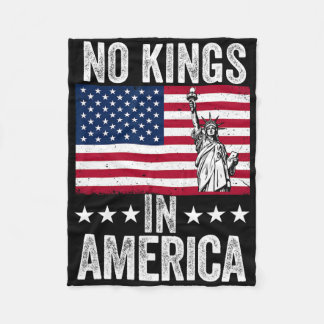 No Kings In America Flag Protest Save Democracy 9 Fleece Blanket