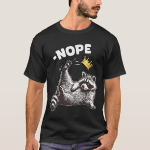 No Kings In America Funny Racoon Funny Political T-Shirt