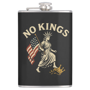 No Kings In America Hip Flask