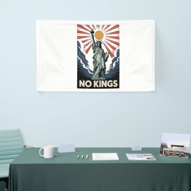 No Kings In America Liberity Status USA Democrats  Banner (Tradeshow)