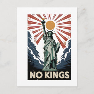 No Kings In America Liberity Status USA Democrats  Holiday Postcard