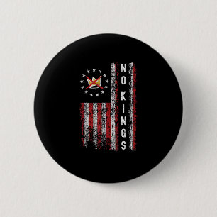 No Kings In America Minimal Clean 6 Cm Round Badge