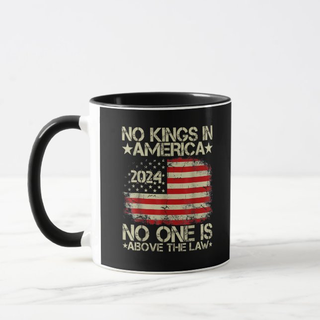 No Kings In America Minimal Clean Mug (Left)