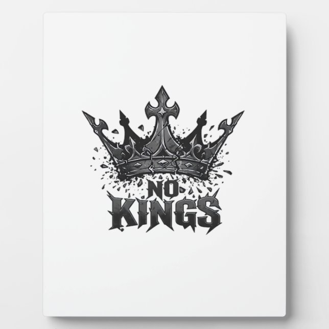 No Kings In America Minimal Clean Plaque (Front)