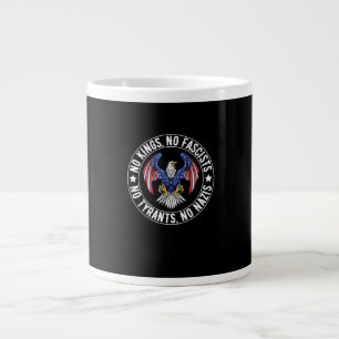 No Kings In America No Fascists We The People Poli Large Coffee Mug