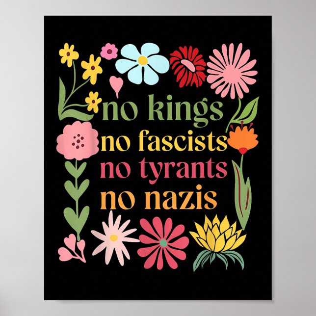 No Kings In America No Fascists We The People Poli Poster (Front)