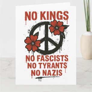 No Kings in America, No Kings Day Protest Card