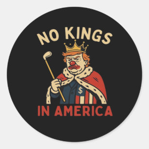 No Kings In America No Kings Day Vintage Classic S Round Sticker