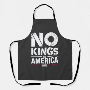 No Kings in America Patriotic American Flag Apron