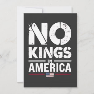 No Kings in America Patriotic American Flag Invitation