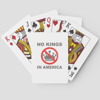 No Kings In America Patriotic Casual Playing Cards