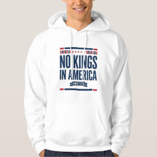 No Kings in America Patriotic Vintage Vector Desig Hoodie