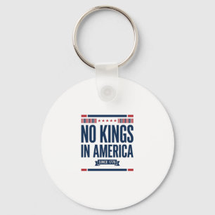 No Kings in America Patriotic Vintage Vector Desig Key Ring