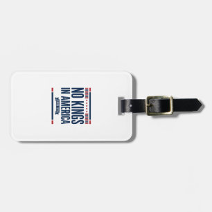 No Kings in America Patriotic Vintage Vector Desig Luggage Tag