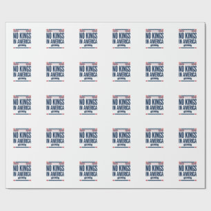 No Kings in America Patriotic Vintage Vector Desig Wrapping Paper