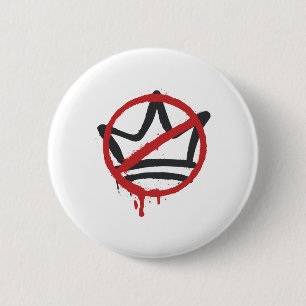 No Kings In America Pro Democracy Anti Monarchy Ol 6 Cm Round Badge