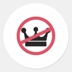 No Kings In America Pro Democracy Anti Monarchy Ol Classic Round Sticker