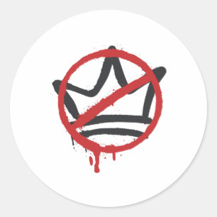 No Kings In America Pro Democracy Anti Monarchy Ol Classic Round Sticker