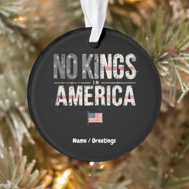 No Kings in America Proudly Independent & Free Ornament (Tree)