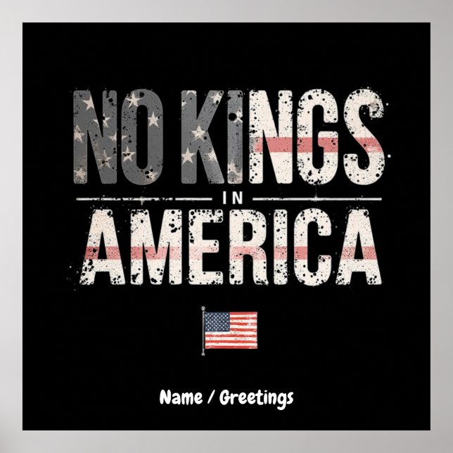 No Kings in America Proudly Independent & Free Poster (Front)